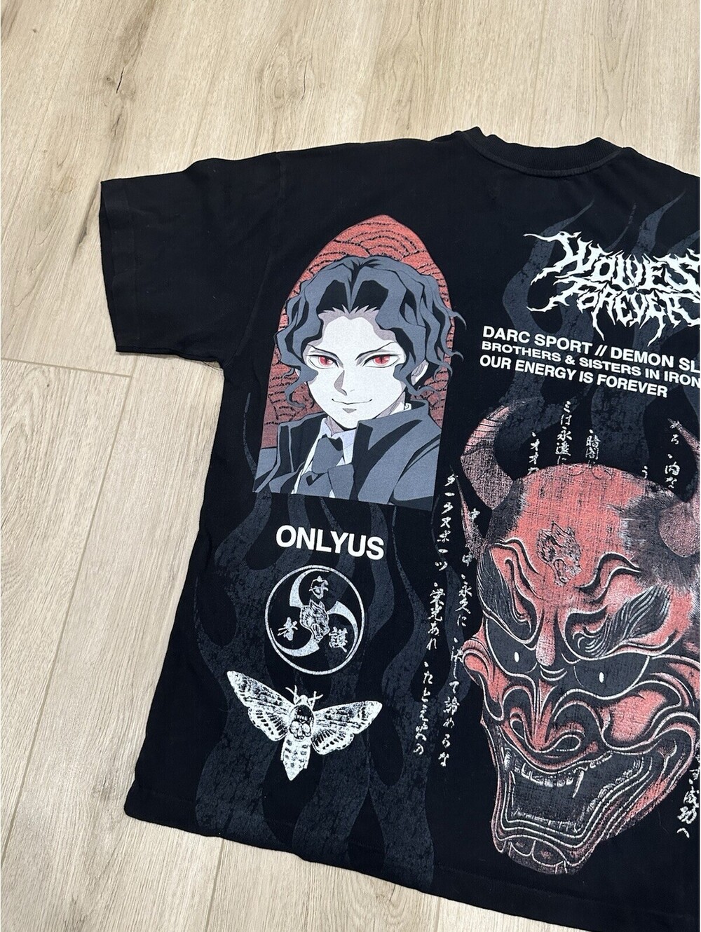 NWT Darc Sport Demon Slayer Muzan Demon Within Premium Oversized Tee Sz Medium - Picture 3 of 13